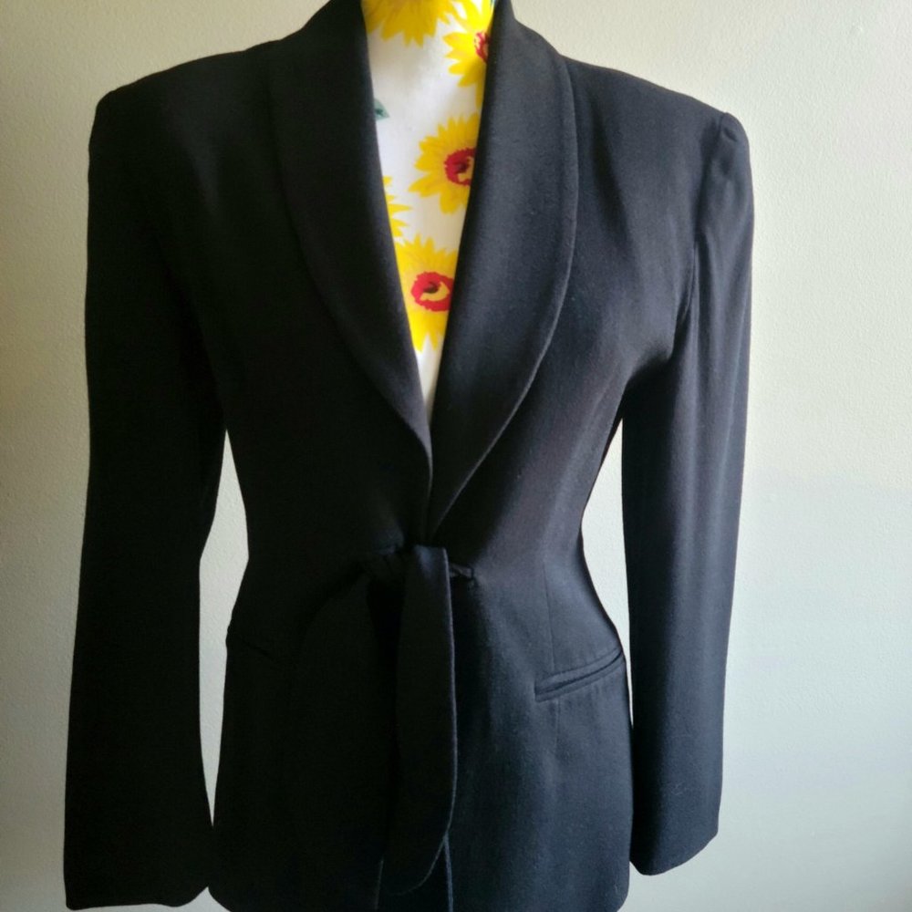 Vintage bebe black wool blazer